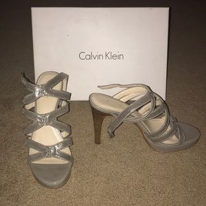 Calvin Klein strappy heels 9.5